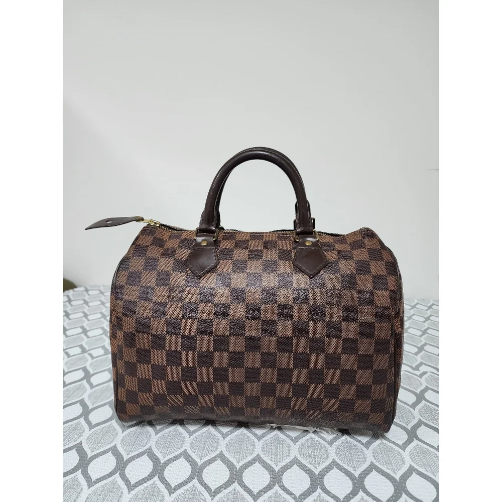 LOUIS VUITTON DAMIER EBENE SPEEDY 30 Brown
